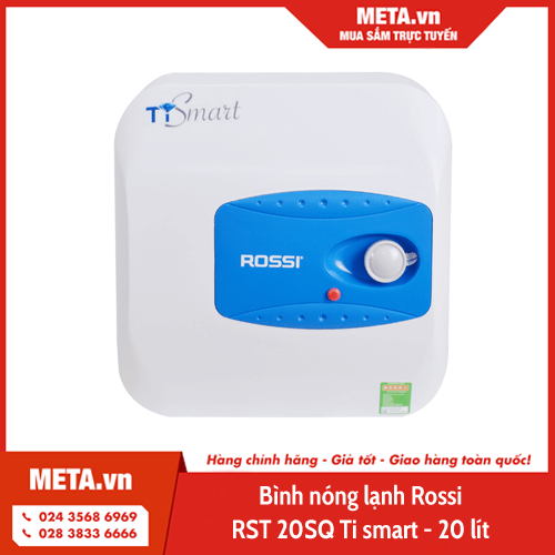 Bình nóng lạnh chống giật Rossi RST 20SQ Ti smart - 20 lít