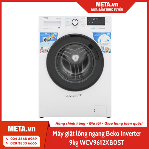 Máy giặt lồng ngang Beko Inverter 9kg WCV9612XB0ST 