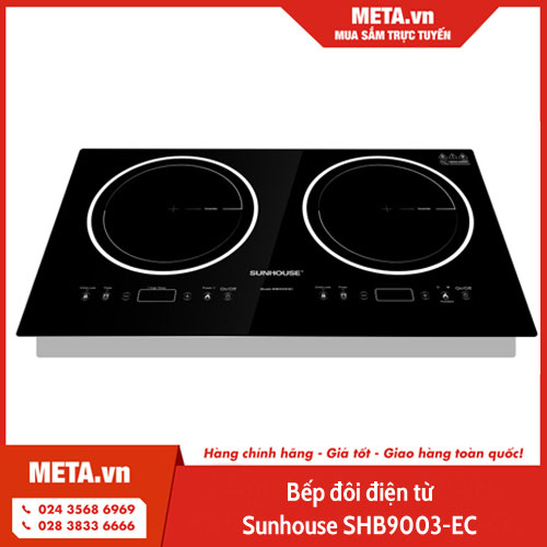 Bếp đôi điện từ Sunhouse SHB9003-EC