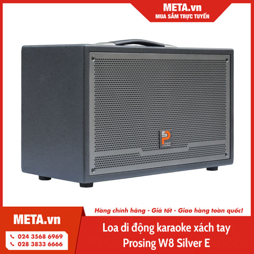 Loa di động karaoke xách tay Prosing W8 Silver E
