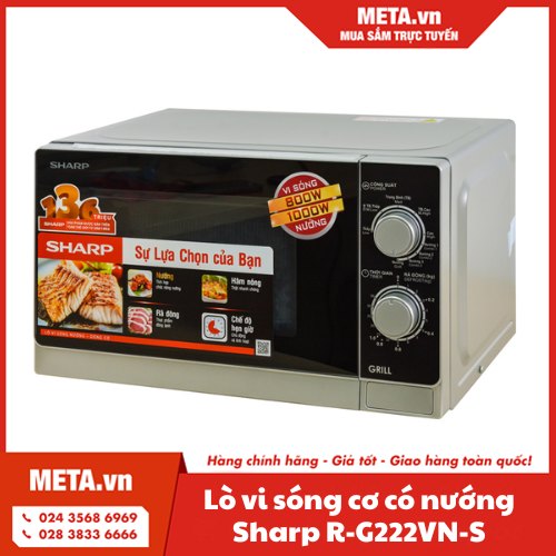 Lò vi sóng cơ có nướng Sharp R-G222VN-S 20 lít