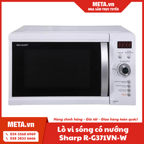 Lò vi sóng điện tử có nướng Sharp R-G371VN-W 23 lít