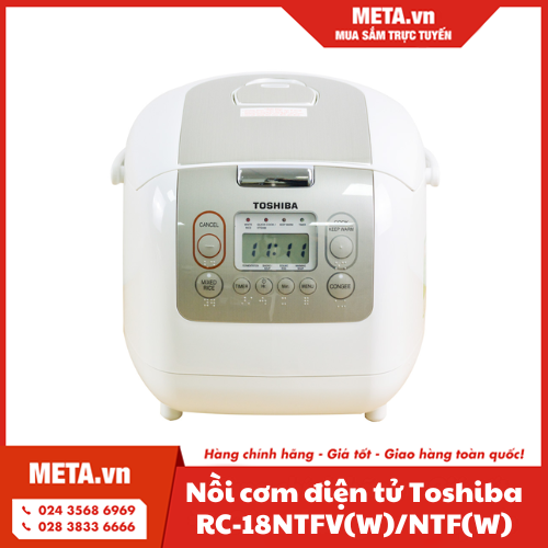 Nồi cơm điện tử 1,8 lít Toshiba RC-18NTFV(W)/RC-18NTF(W)