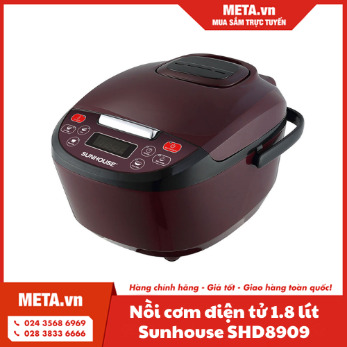 Nồi cơm điện tử 1,8 lít Sunhouse SHD8909