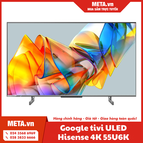 Google Tivi ULED Hisense 4K 55 inch 55U6K