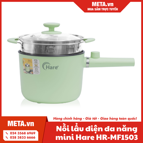 Nồi lẩu điện đa năng mini Hare HR-MF1503 - 1,5 lít