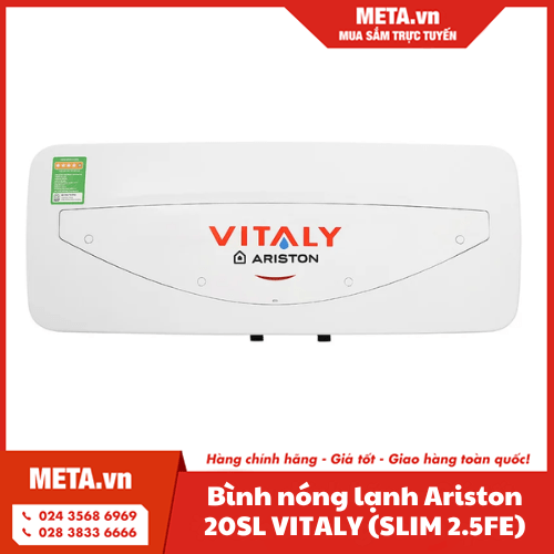 Bình nóng lạnh gián tiếp Ariston 20L VITALY (SLIM 2.5FE)