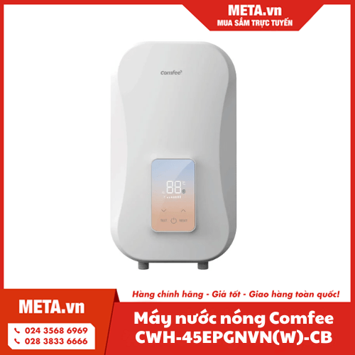 Máy tắm nước nóng trực tiếp Comfee CWH-45EPGNVN(W)-CB
