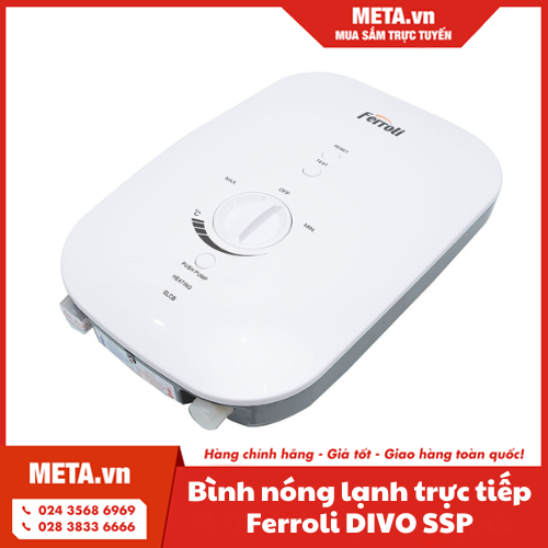 Bình nóng lạnh trực tiếp Ferroli DIVO SSP