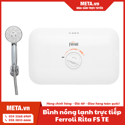 Bình nóng lạnh trực tiếp Ferroli Rita FS TE