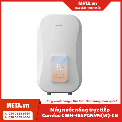 Máy tắm nước nóng trực tiếp Comfee CWH-45EPGNVN(W)-CB