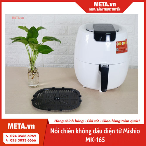 Review nồi chiên không dầu Mishio - nồi chiên không dầu Mishio MK 165