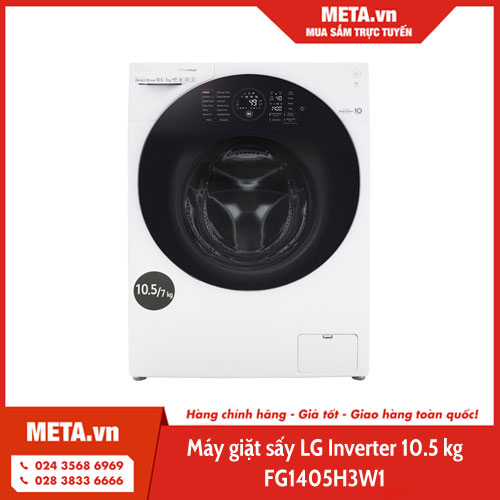 Máy giặt sấy LG Inverter 10.5kg FG1405H3W1 