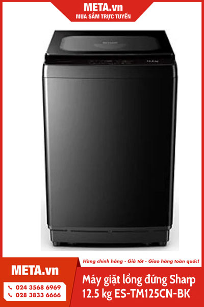 Máy giặt lồng đứng Sharp 12,5kg ES-TM125CN-BK  