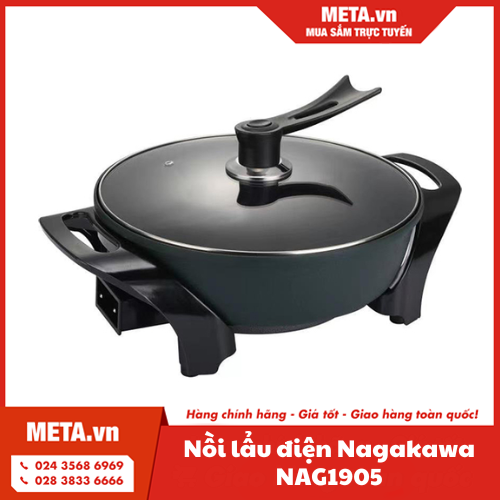 Nồi lẩu điện nhôm nguyên khối Nagakawa NAG1905