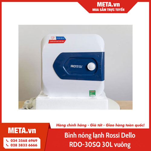 Bình nóng lạnh Rossi Dello RDO-30SQ vuông
