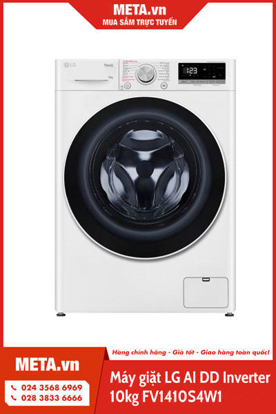 Máy giặt LG AI DD Inverter 10kg FV1410S4W1 
