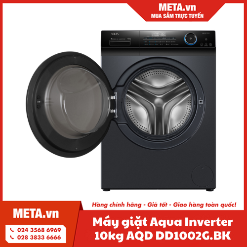 Máy giặt Aqua Inverter 10kg AQD DD1002G.BK