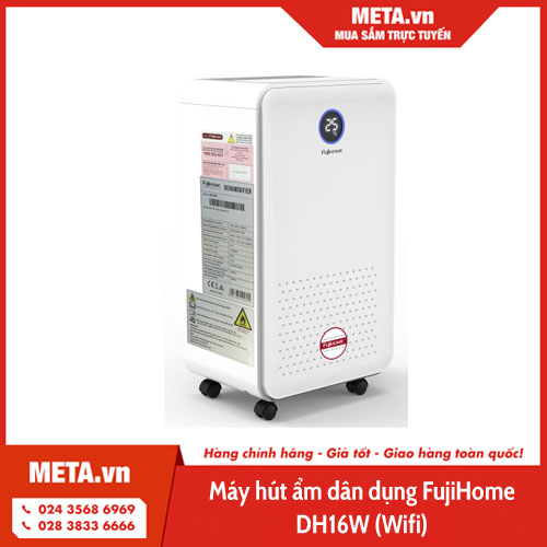 Máy hút ẩm cho phòng 30m2 FujiHome DH16W