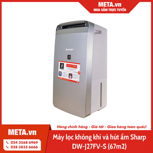 Máy lọc không khí và hút ẩm Sharp DW-J27FV-S (67m2)
