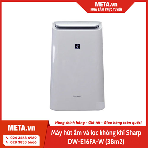Máy hút ẩm và lọc không khí Sharp DW-E16FA-W (38m2)