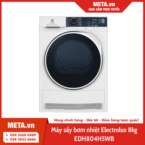 Máy sấy bơm nhiệt Electrolux 8kg EDH804H5WB