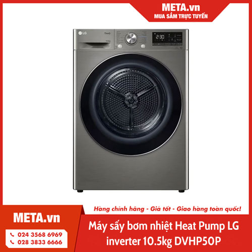 Máy sấy bơm nhiệt Heat Pump LG Inverter 10,5kg DVHP50P