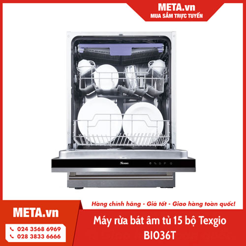 Máy rửa bát âm tủ 15 bộ Texgio BI036T