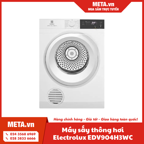 Máy sấy thông hơi Electrolux UltimateCare 9kg EDV904H3WC