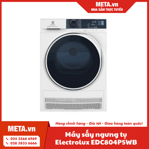 Máy sấy ngưng tụ Electrolux 8kg EDC804P5WB