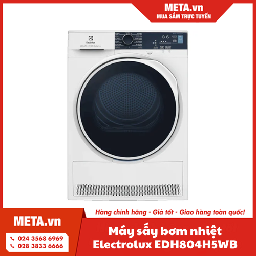 Máy sấy bơm nhiệt Electrolux 8kg EDH804H5WB