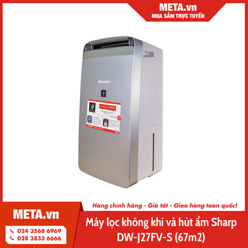 Máy lọc không khí và hút ẩm Sharp DW-J27FV-S