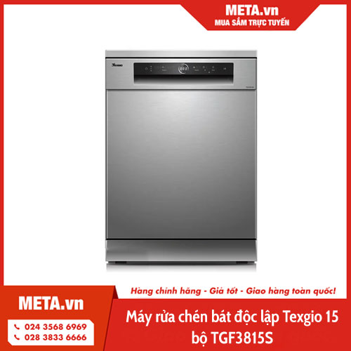 Máy rửa chén bát độc lập Texgio 15 bộ TGF3815S