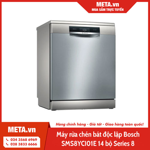 Máy rửa chén bát độc lập Bosch SMS8YCI01E 14 bộ Series 8