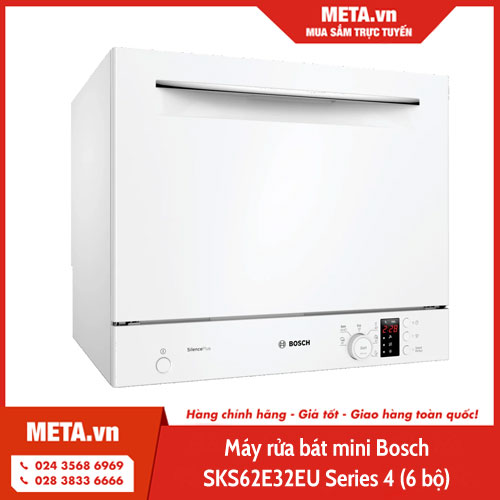Máy rửa bát để bàn Bosch SKS62E32EU Series 4 (6 bộ)