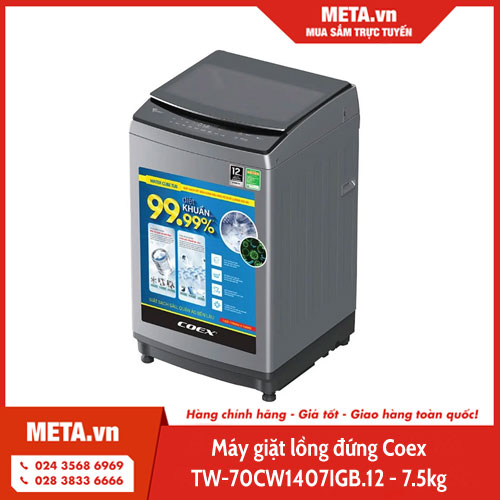 Máy giặt lồng đứng Coex TW-70CW1407IGB.12 - 7,5kg 