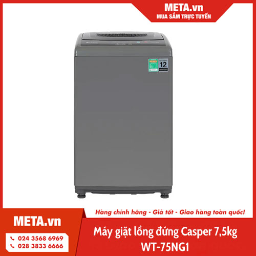 Máy giặt lồng đứng Casper 7,5kg WT-75NG1