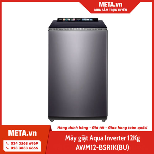 Máy giặt AQUA Inverter 12kg AWM12-BSR1K(BU) 