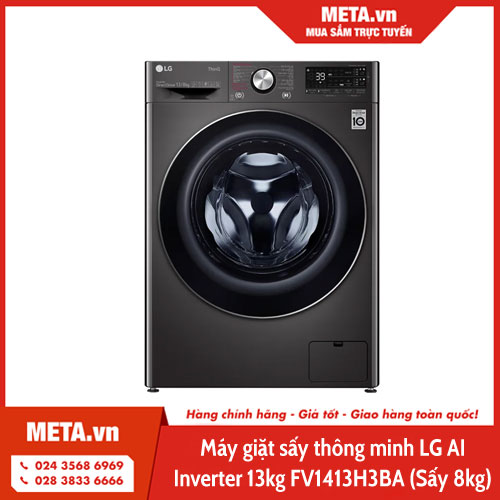 Máy giặt sấy thông minh LG AI Inverter 13kg FV1413H3BA