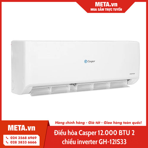 Điều hòa Casper 12.000 BTU 2 chiều Inverter GH-12IS33