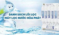 Danh sách lõi lọc của máy lọc nước Hòa Phát