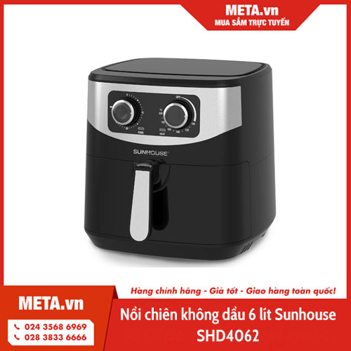 Nồi chiên không dầu 6 lít Sunhouse SHD4062