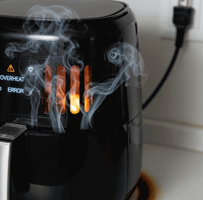 Lỗi quá nhiệt xảy ra với nồi chiên không dầu