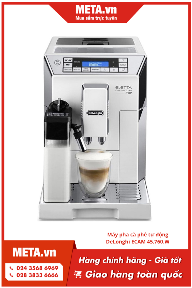 Máy pha cà phê tự động Delonghi ECAM 45.760.W