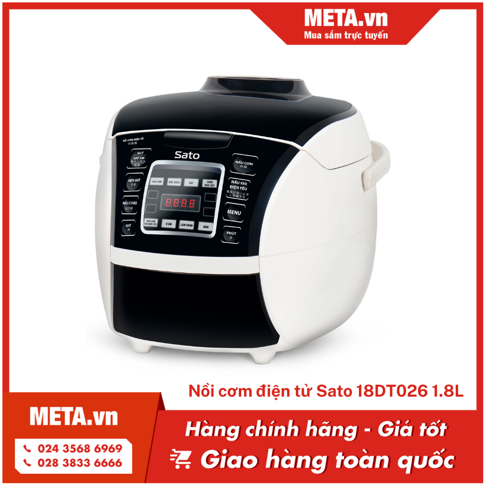 Nồi cơm điện tử Sato 18DT026 1.8L