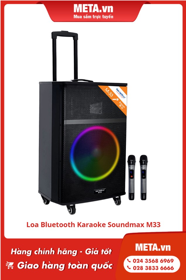 loa bluetooth karaoke soundmax m33