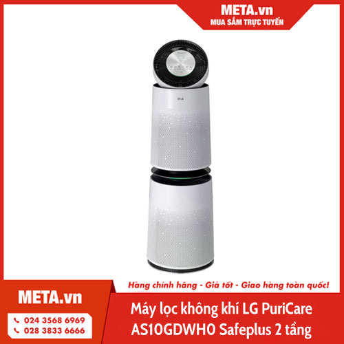 Máy lọc không khí LG PuriCare AS10GDWH0 Safeplus 2 tầng