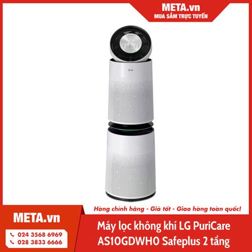 Máy lọc không khí LG PuriCare AS10GDWH0 Safeplus 2 tầng