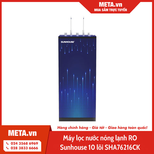 Máy lọc nước nóng lạnh RO Sunhouse 10 lõi SHA76216CK