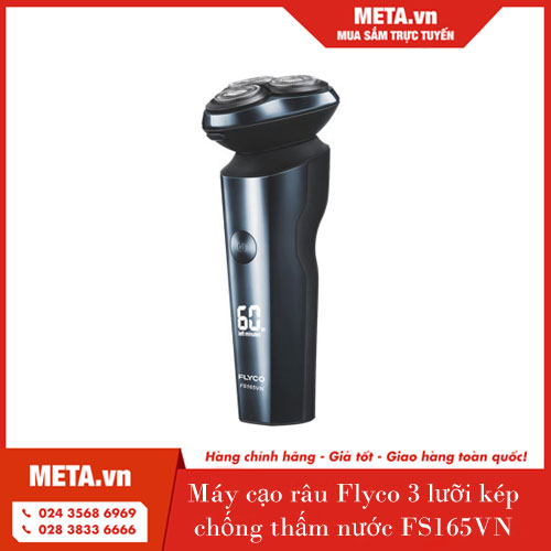 Máy cạo râu Flyco 3 lưỡi kép chống thấm nước FS165VN